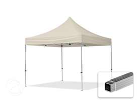 3x3m Alumiini pop-up teltta, ilman sivuseiniä, kermanvärinen 3x3m Alumiini pop-up teltta, ilman sivuseiniä, kermanvärinen