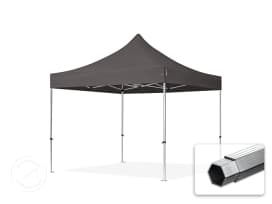 3x3m Alumiini pop-up teltta, ilman sivuseiniä, tummanharmaa 3x3m Alumiini pop-up teltta, ilman sivuseiniä, tummanharmaa