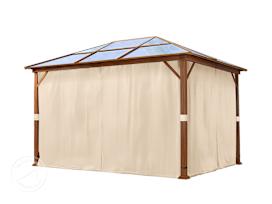 Sivuseinät puutarhapaviljongille Forest Deluxe, 3x4 m, samppanjanvärinen