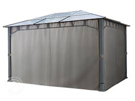 Sivuseinät puutarhapaviljongille Sunset Deluxe, 3x4 m, loft grey