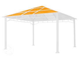 Korvaavat kattopaneelit puutarhapaviljongille Sunset Deluxe, 4x4 m, antrasiitti