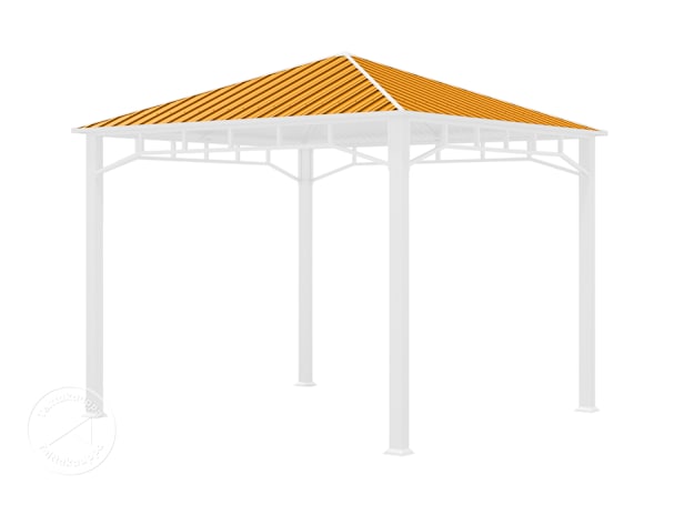 Korvaavat kattopaneelit puutarhapaviljongille Sunset Superior, 3x3 m, antrasiitti