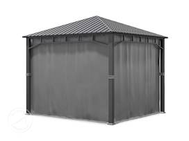 Sivuseinät puutarhapaviljongille Sunset Superior, 3x3 m, loft grey