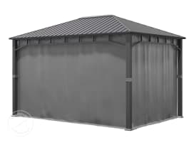 Sivuseinät puutarhapaviljongille Sunset Superior, 3x4 m, loft grey
