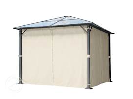 Sivuseinät puutarhapaviljongille Moonlight Deluxe, 3x3 m, cream