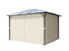 Sivuseinät puutarhapaviljongille Moonlight Deluxe, 3x3,65 m, cream