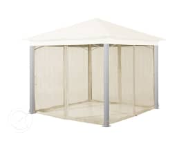 Hyttysverkot puutarhapaviljongille Sunset Classic, 3x3 m, samppanjanvärinen