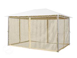 Hyttysverkot puutarhapaviljongille Rendezvous Classic, 3x4 m, samppanjanvärinen