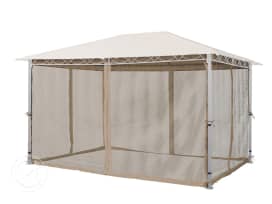 Hyttysverkot puutarhapaviljongille Rendezvous Premium, 3x4 m, cappuccino