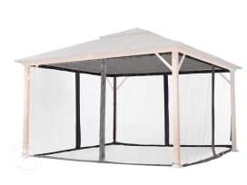 Hyttysverkot puutarhapaviljongille Forest Superior, 4x4 m, loft grey