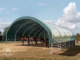 10x10m laidunteltta, PVC-peite, tummanvihreä, maakiinnitys 10x10m laidunteltta, PVC-peite, tummanvihreä, maakiinnitys