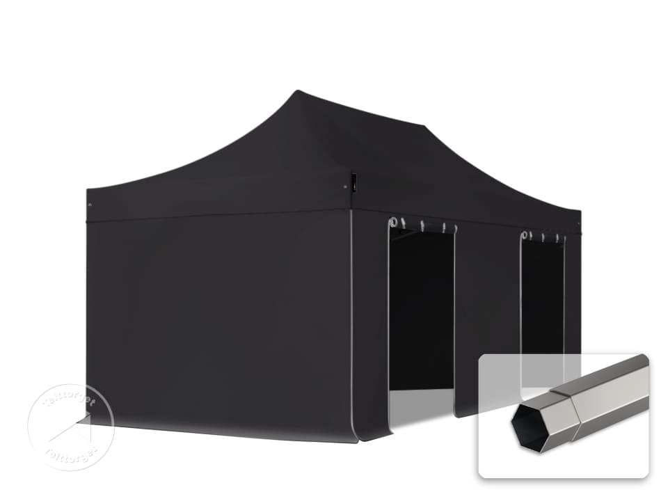Sammenleggbart Partytelt Pop-Up Med 3 Sidevegger Grønn main image 0