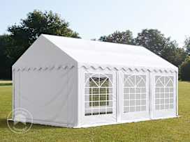 4x6 m partytelt, PVC-presenning, hvit