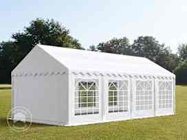 4x8 m partytelt, PVC-presenning, hvit