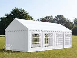 3x8 m partytelt, PVC-presenning, hvit