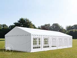 6x12 m partytelt, PVC-presenning, hvit