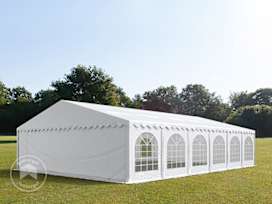 8x12 m partytelt, PVC-presenning, hvit, med bunnramme 8x12 m partytelt, PVC-presenning, hvit, med bunnramme