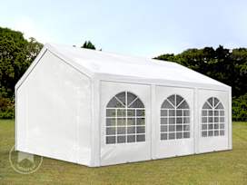 4x6 m partytelt, PE-presenning, hvit