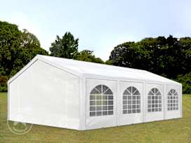 5x8 m partytelt, PE-presenning, hvit 5x8 m partytelt, PE-presenning, hvit