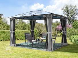 3x3,65 m paviljong , inkl 4 sidepaneler grey 3x3,65 m paviljong , inkl 4 sidepaneler grey