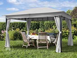 3x4 m paviljong , inkl. 4 sidepaneler stone 3x4 m paviljong , inkl. 4 sidepaneler stone