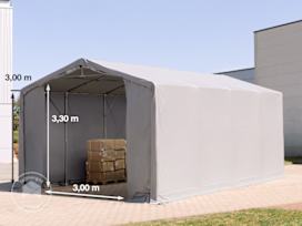 5x8 m telthall, PVC-presenning, grå, uten statikk 5x8 m telthall, PVC-presenning, grå, uten statikk