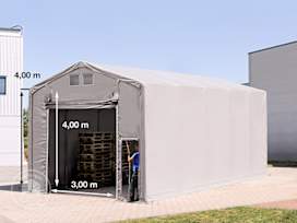 5x10 m telthall, PRIMEtex-PVC-presenning, grå, uten statikk 5x10 m telthall, PRIMEtex-PVC-presenning, grå, uten statikk