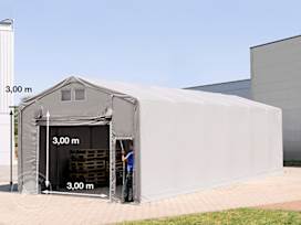 5x12 m telthall, PVC-presenning, grå, uten statikk 5x12 m telthall, PVC-presenning, grå, uten statikk