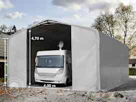 8x36 m garasjetelt, PVC-presenning, grå, uten statikk