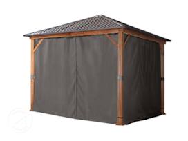 Sidevegger (Sett med 4 deler) for paviljong Forest Superior 3x3 m, loft grey