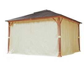 Sidevegger (Sett med 4 deler) for Paviljong Forest Superior 4x4 m, champagnefarget