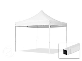 3x3 m stål, pop up partytelt, uden sidepaneler, hvit 3x3 m stål, pop up partytelt, uden sidepaneler, hvit