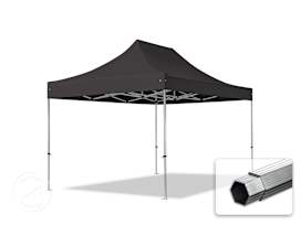 3x4,5 m aluminium, pop up partytelt, uten sidepaneler, svart 3x4,5 m aluminium, pop up partytelt, uten sidepaneler, svart