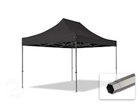 3x4,5 m stål, pop up partytelt, uden sidepaneler, svart 3x4,5 m stål, pop up partytelt, uden sidepaneler, svart