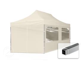 3x6 m aluminium, pop up partytelt, 4 sidepaneler, creme 3x6 m aluminium, pop up partytelt, 4 sidepaneler, creme