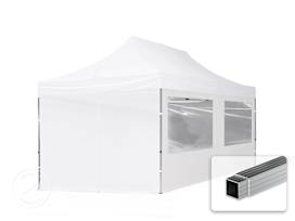 3x6 m aluminium, pop up partytelt, 4 sidepaneler, hvit 3x6 m aluminium, pop up partytelt, 4 sidepaneler, hvit