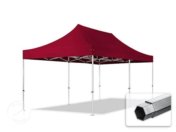 3x6 m aluminium, pop up partytelt, uten sidepaneler, rød 3x6 m aluminium, pop up partytelt, uten sidepaneler, rød