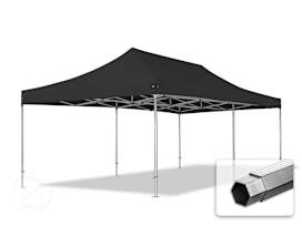 4x8 m aluminium, pop up partytelt, uten sidepaneler, svart 4x8 m aluminium, pop up partytelt, uten sidepaneler, svart