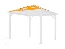 Erstatningstakplater for paviljong Forest Deluxe 3x3 m, antrasitt