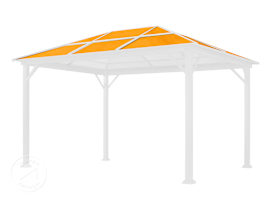 Erstatningstakplater for paviljong Forest Deluxe 3x4 m, antrasitt