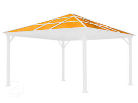 Erstatningstakplater for paviljong Forest Deluxe 4x4 m, antrasitt