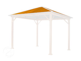 Erstatningstakplater for paviljong Forest Superior 3x3 m, antrasitt