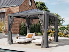 3x3 m paviljong , inkl. 4 sidepaneler loft grey 3x3 m paviljong , inkl. 4 sidepaneler loft grey