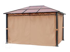 Sidevegger (Sett med 4 deler) for paviljong Rendezvous Deluxe 3x4 m, cappuccino Sidevegger (Sett med 4 deler) for paviljong Rendezvous Deluxe 3x4 m, cappuccino