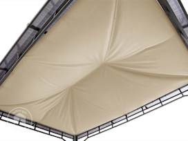 Solseil til paviljong Sunset Deluxe, 3x4 m, champagnefarget