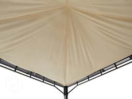 Solseil til paviljong Sunset Deluxe, 4x4 m, champagnefarget