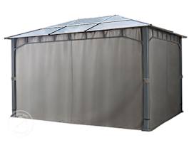 Sidevegger (Sett med 4 deler) for paviljong Sunset Deluxe 3x4 m, loft grey Sidevegger (Sett med 4 deler) for paviljong Sunset Deluxe 3x4 m, loft grey