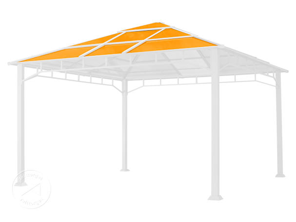 Erstatningstakplater for paviljong Sunset Deluxe 4x4 m, antrasitt