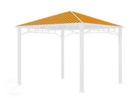 Erstatningstakplater for paviljong Sunset Superior 3x3 m, antrasitt