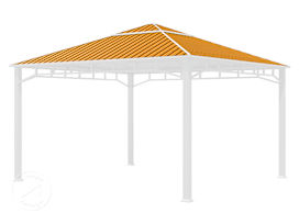 Erstatningstakplater for paviljong Sunset Superior 4x4 m, antrasitt